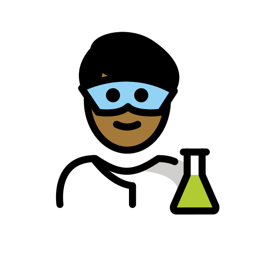 Man Scientist: Medium-Dark Skin Tone on OpenMoji