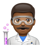 Man Scientist: Medium-Dark Skin Tone on WhatsApp