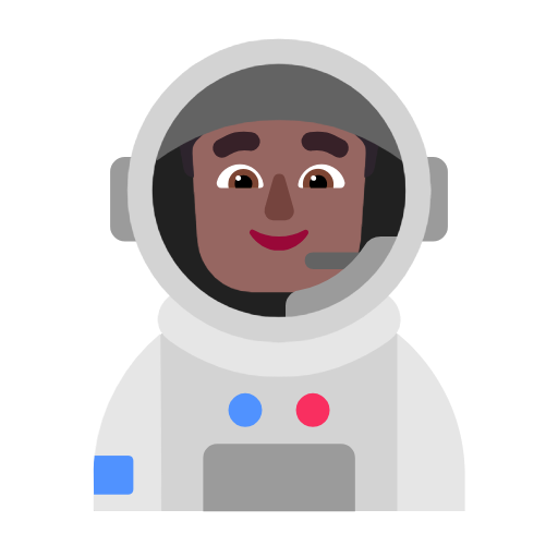 Man Astronaut: Medium-Dark Skin Tone on Microsoft Fluent