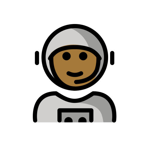 Man Astronaut: Medium-Dark Skin Tone on OpenMoji