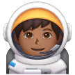 Man Astronaut: Medium-Dark Skin Tone on Samsung