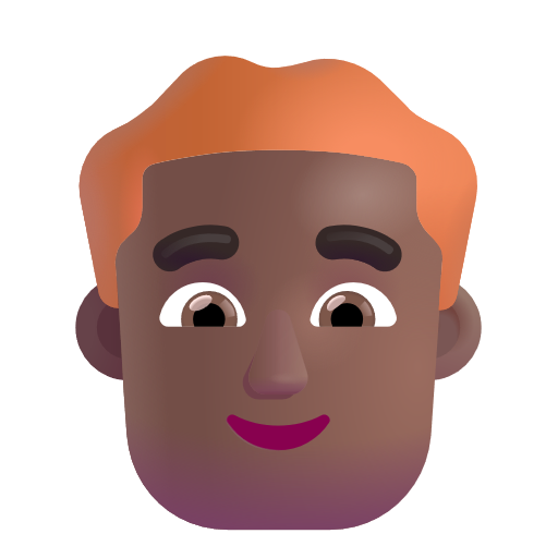 Man: Red Hair: Medium-Dark Skin Tone on Microsoft 3D