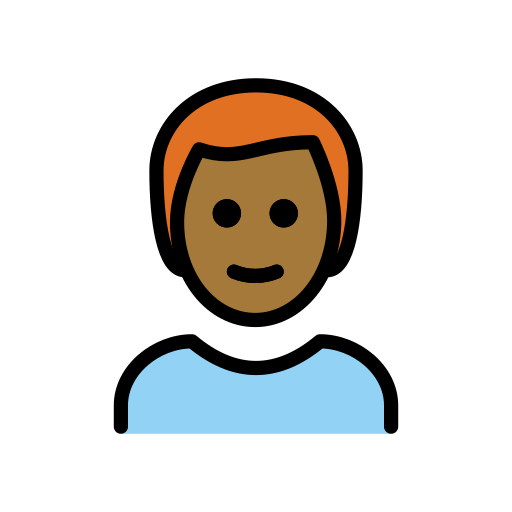Man: Red Hair: Medium-Dark Skin Tone on OpenMoji
