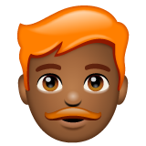 Man: Red Hair: Medium-Dark Skin Tone on WhatsApp