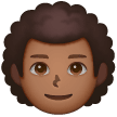 Man: Curly Hair: Medium-Dark Skin Tone on Samsung