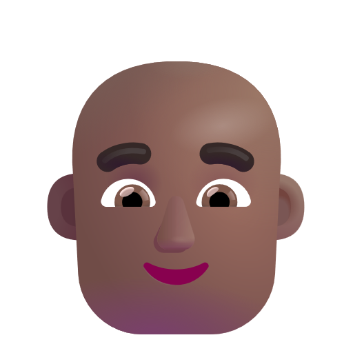 Man: Bald: Medium-Dark Skin Tone on Microsoft 3D