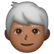 Man: White Hair: Medium-Dark Skin Tone on Samsung