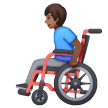 Man In Manual Wheelchair: Medium-Dark Skin Tone on Samsung