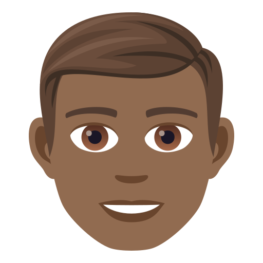 Man: Medium-Dark Skin Tone on JoyPixels