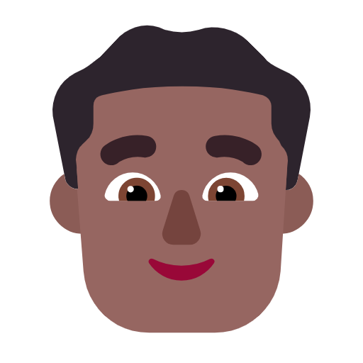 Man: Medium-Dark Skin Tone on Microsoft Fluent