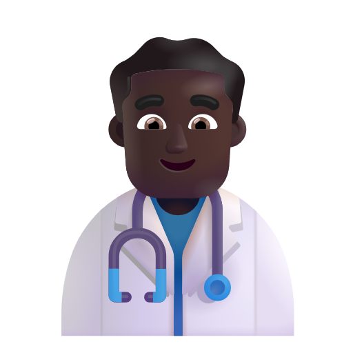 Man Health Worker: Dark Skin Tone on Microsoft 3D