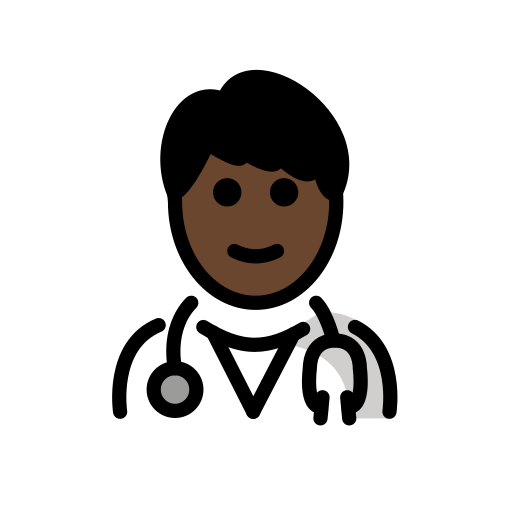 Man Health Worker: Dark Skin Tone on OpenMoji