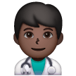 Man Health Worker: Dark Skin Tone on Samsung
