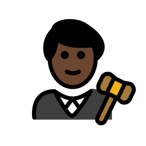 Man Judge: Dark Skin Tone on OpenMoji