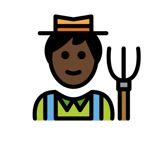 Man Farmer: Dark Skin Tone on OpenMoji