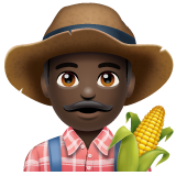 Man Farmer: Dark Skin Tone on WhatsApp