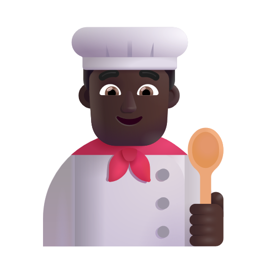 Man Cook: Dark Skin Tone on Microsoft 3D