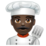 Man Cook: Dark Skin Tone on WhatsApp