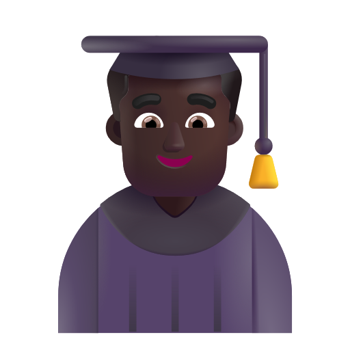 Man Student: Dark Skin Tone on Microsoft 3D