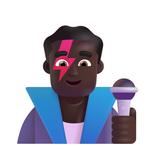 Man Singer: Dark Skin Tone on Microsoft 3D