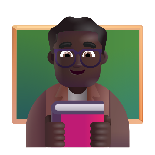 Man Teacher: Dark Skin Tone on Microsoft 3D