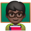 Man Teacher: Dark Skin Tone on Samsung