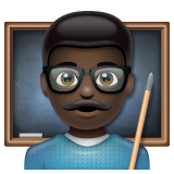 Man Teacher: Dark Skin Tone on WhatsApp