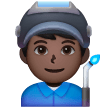 Man Factory Worker: Dark Skin Tone on Samsung