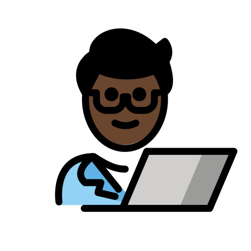 Man Technologist: Dark Skin Tone on OpenMoji