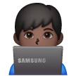 Man Technologist: Dark Skin Tone on Samsung
