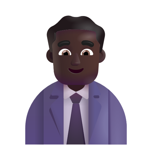 Man Office Worker: Dark Skin Tone on Microsoft 3D