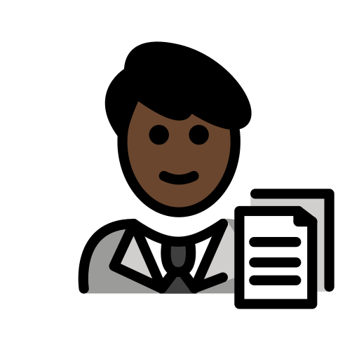 Man Office Worker: Dark Skin Tone on OpenMoji