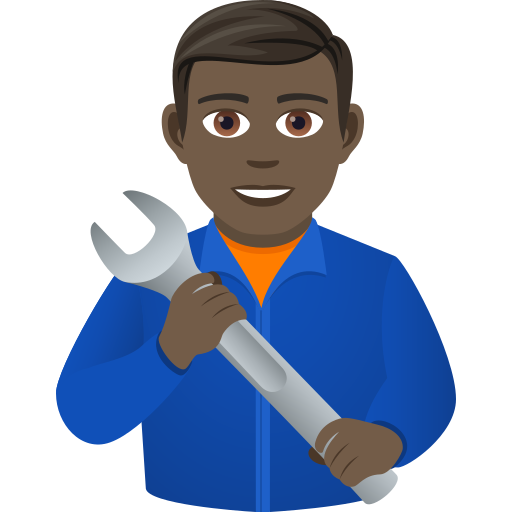 Man Mechanic: Dark Skin Tone on JoyPixels