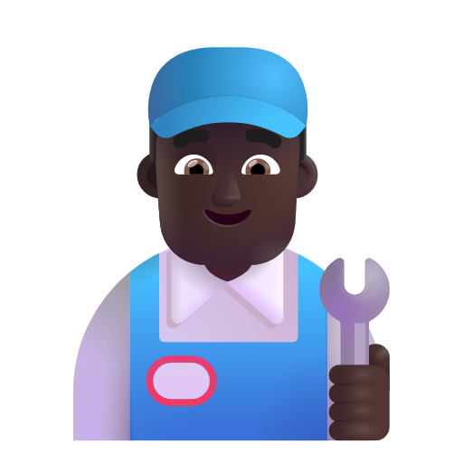 Man Mechanic: Dark Skin Tone on Microsoft 3D