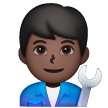 Man Mechanic: Dark Skin Tone on Samsung
