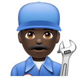 Man Mechanic: Dark Skin Tone on WhatsApp
