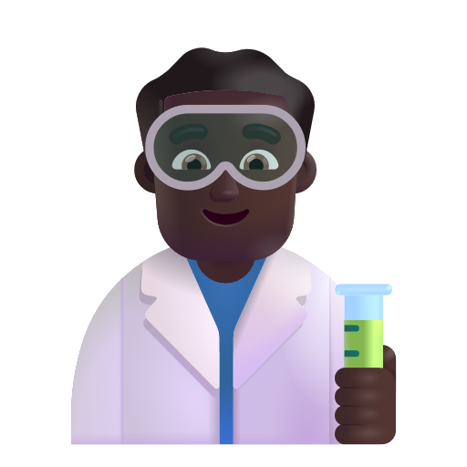 Man Scientist: Dark Skin Tone on Microsoft 3D