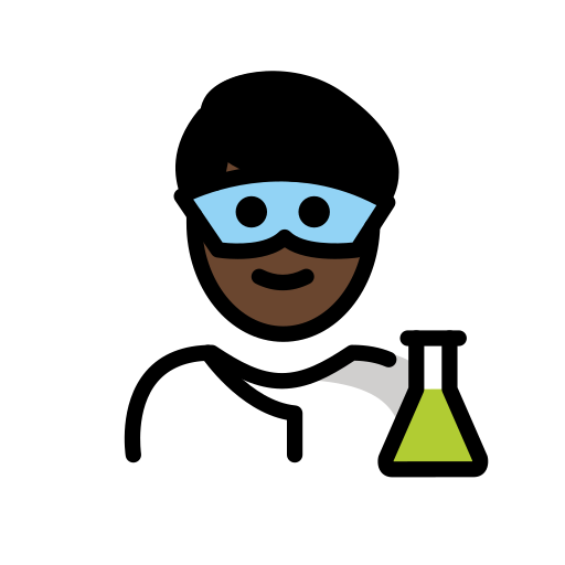Man Scientist: Dark Skin Tone on OpenMoji