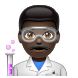 Man Scientist: Dark Skin Tone on WhatsApp