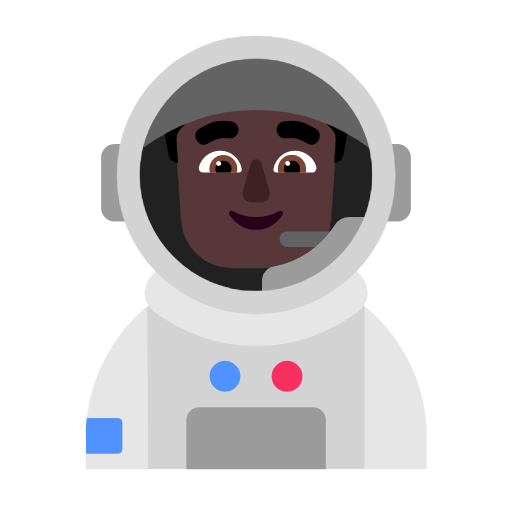 Man Astronaut: Dark Skin Tone on Microsoft Fluent