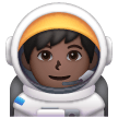 Man Astronaut: Dark Skin Tone on Samsung