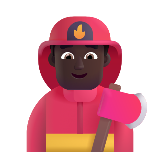 Man Firefighter: Dark Skin Tone on Microsoft 3D