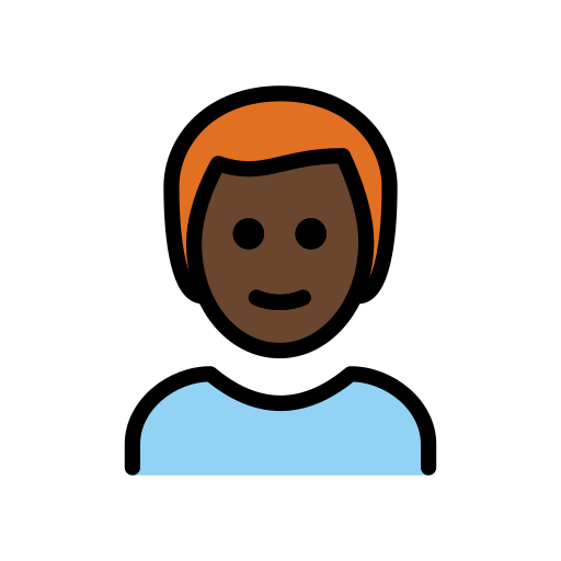 Man: Red Hair: Dark Skin Tone on OpenMoji