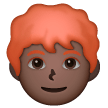 Man: Red Hair: Dark Skin Tone on Samsung