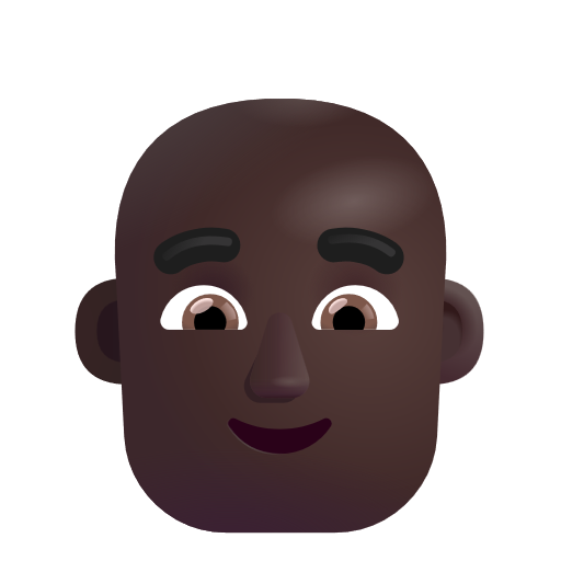 Man: Bald: Dark Skin Tone on Microsoft 3D