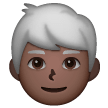 Man: White Hair: Dark Skin Tone on Samsung