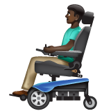 Man In Motorized Wheelchair: Dark Skin Tone on WhatsApp