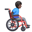 Man In Manual Wheelchair Facing Right: Dark Skin Tone on Samsung