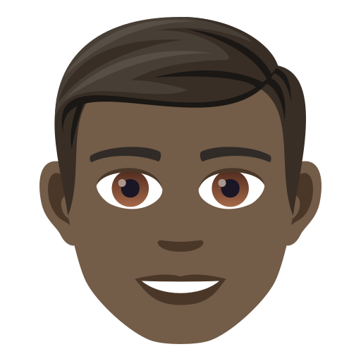 Man: Dark Skin Tone on JoyPixels