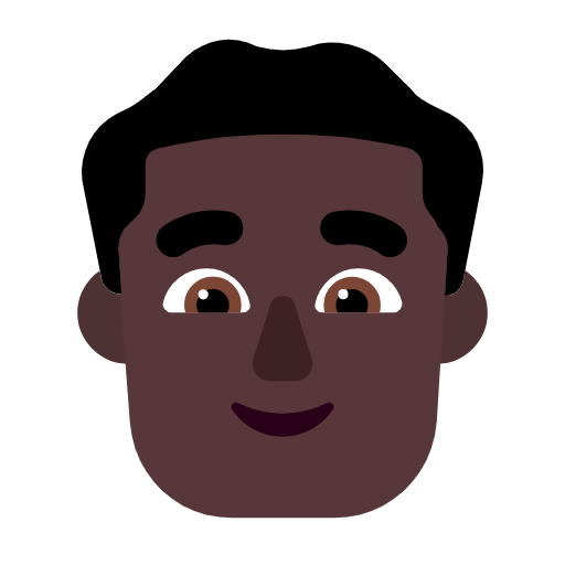 Man: Dark Skin Tone on Microsoft Fluent